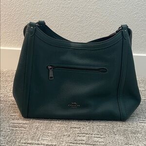 Coach Dark Green Leather Shoulder Bag